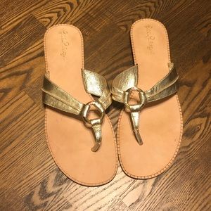 Lilly Pulitzer Gold “Mckim” Sandal